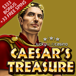 $333 Casino Bonus + 33 Free Spins for NuWorks’ New ‘Caesar’s Treasure’ Slot