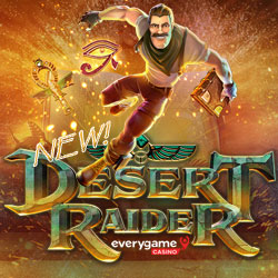 Everygame Casino Giving 50 Free Spins on New Desert Raider with Expanding Wilds and Morphing Symbols