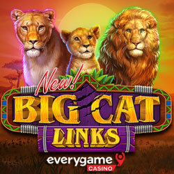 Everygame Casino’s New Big Cat Links Game Features the Mighty Lions of the African Savannah and a Bonus Feature that Awards Jackpots