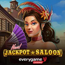 Everygame Casino’s New Jackpot Saloon, a Cowboy Game with Five Jackpots and a Pick Bonus Game, Takes Players to the Wild West