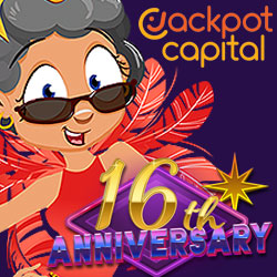 Jackpot Capital Casino Celebrates 16th Birthday withSweet 16 Road Trip & Bonus Wheel of Birthday Prizes