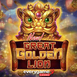 Everygame Casino Giving 50 Free Spins onOpulent New ‘Great Golden Lion’ Chinese Slot