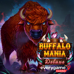 Everygame Casino Giving 50 Free Spins on New Buffalo Mania Deluxe,a Wild West Game with a Bonus Wheel and Expanding Gameboard