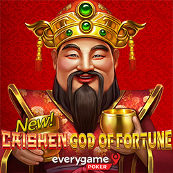 Everygame Poker Giving 10 Free Spins on New Caishen God of Fortuneand Father’s Day Free Spins that include a No Deposit Bonus