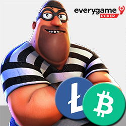 Everygame Poker Features Popular Bank Robber Slots during Free Spins Week, Giving Extra Spins with Bitcoin Cash & Litecoin Deposits