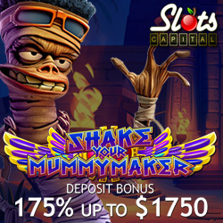 Get Groovy in Ancient Egypt with Shake Your Mummymaker! at SlotsCapital.lv and a Enjoy a 175% Deposit Bonus